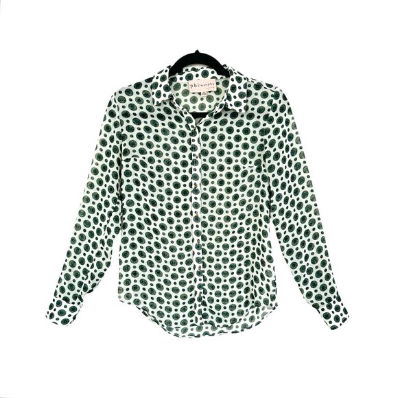 Philosophy Semi Sheer Blouse - Picture 1 of 5